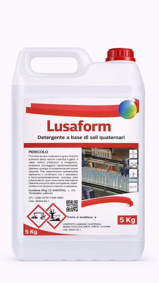 Detergente a base di sali quaternari d'ammonio lusaform